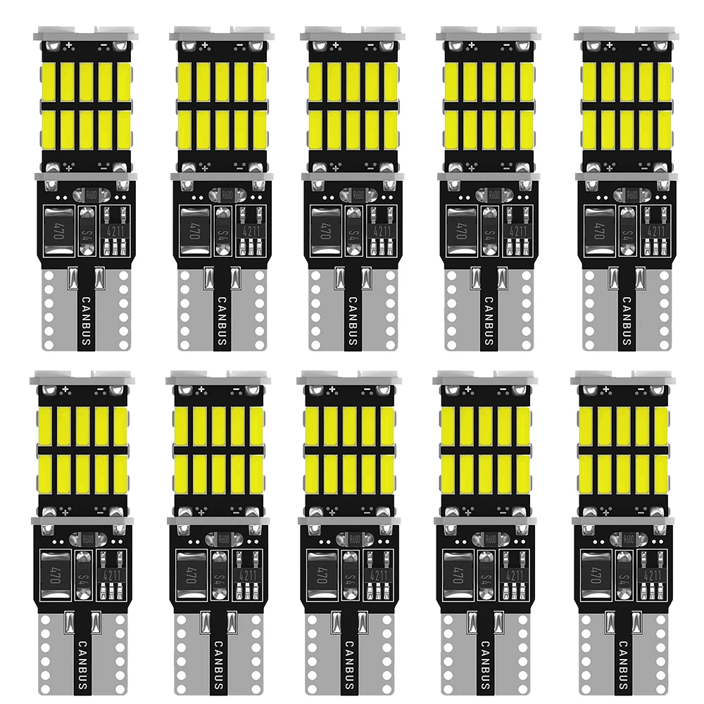 2/10x T10 W5W Canbus Car LED Bulb for BMW Mini Cooper R56 R53 E90 E46 F20 F10 E39 Z4 Interior Dome Trunk Lamp Parking Lights 12V