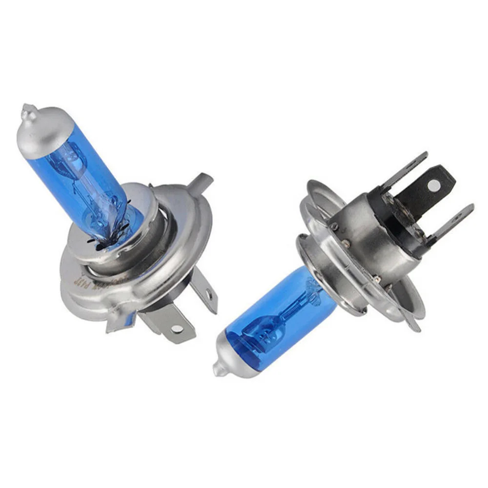2pcs H4/HB2 9003 Xenon White 12V 55W 6000K Bright Light Halogen Headlight Bulbs Higher Brightness Universal Automotive Lamps