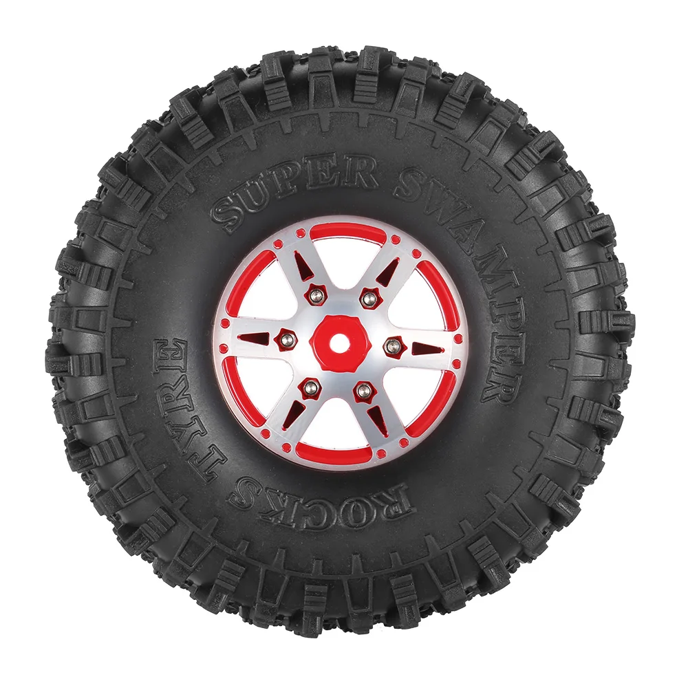 4Pcs AUSTAR AX-5020B 1.9 Inch 1/10 Rock Crawler Tires with Metal Hub for Traxxas Redcat SCX10 AXIAL RC Car