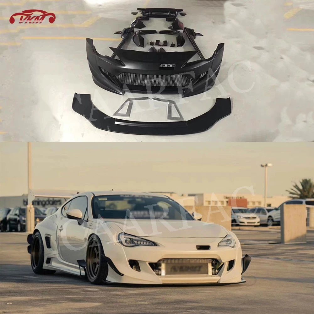 Bumper Guard Cover Trim Wide body wheel eyebrows Lip Spoiler For Toyota GT86 Subaru BRZ FT86 FRS Fiberglass Wide Body kit FRP