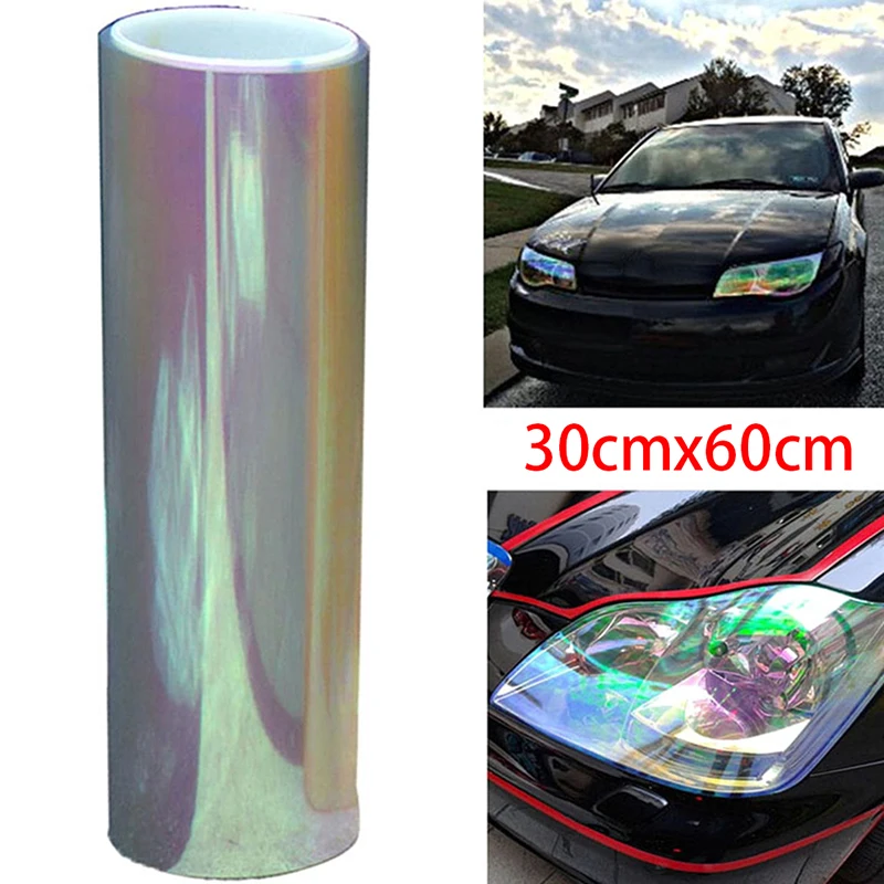 Chameleon color changing tint vinyl wrap sticker headlight film car light lamp