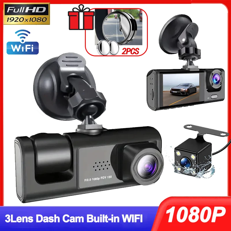 Dash Cam for Cars WIFI APP Car Dvr Recorder Video 1080P Front Camera for Vehicle Rear View Camera Black Box Car Accsesories
