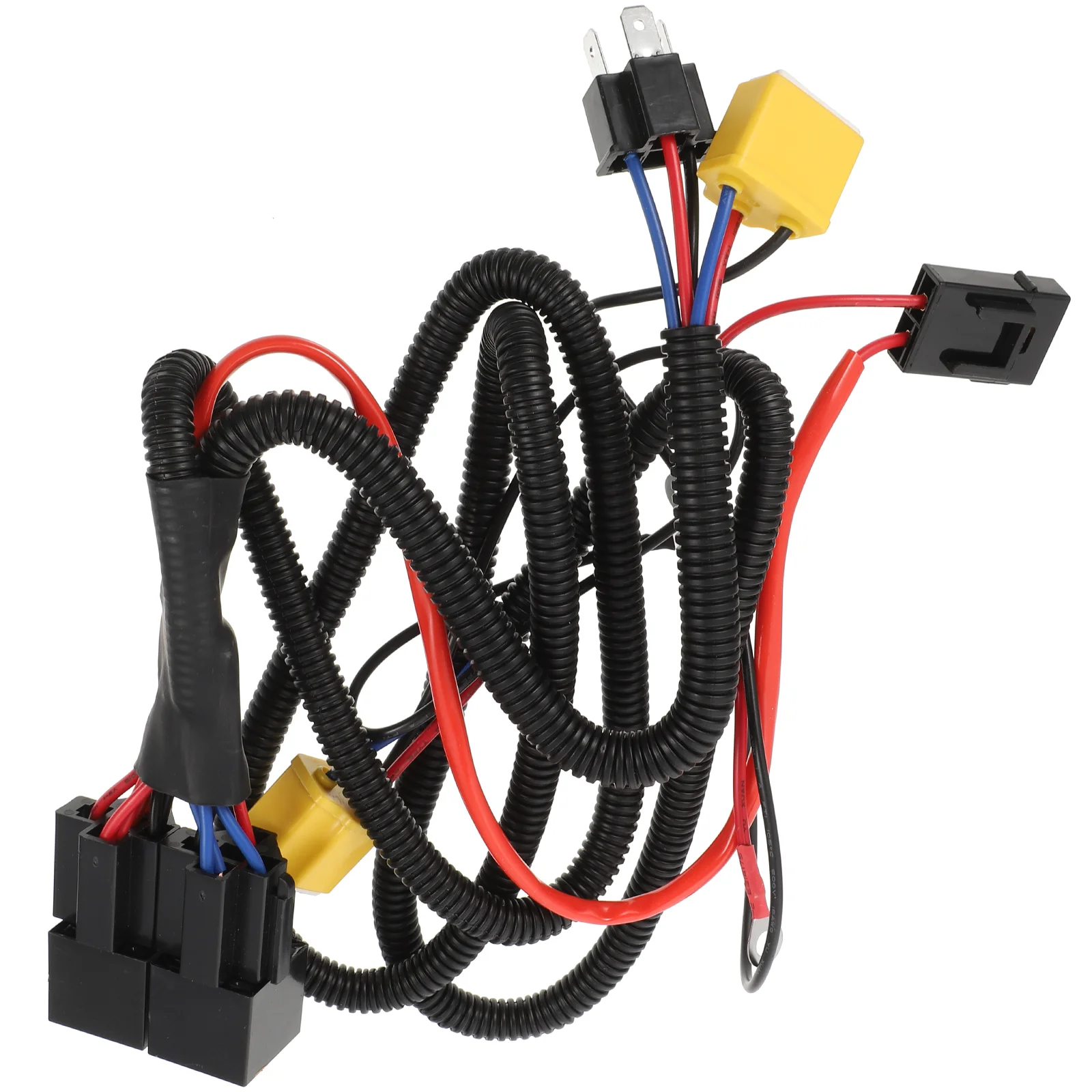 H4 Halogen Wire Harness Car Headlight LED Light Brightness Booster Wiring Harness Kit