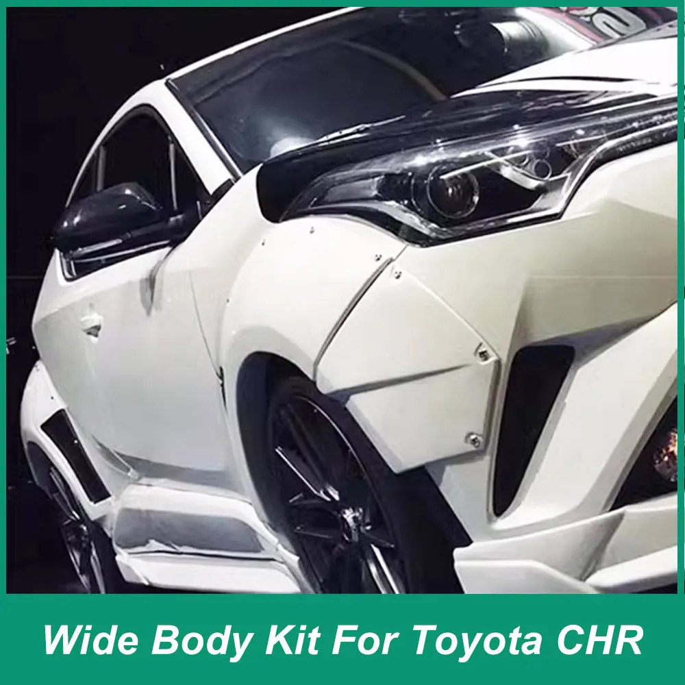 New Side Wide Body Kit Wheel Arch Extension Mudguard For CHR 2015 16 17 18 19 Adjusting Bow Eyebrow Front and Rear Modification