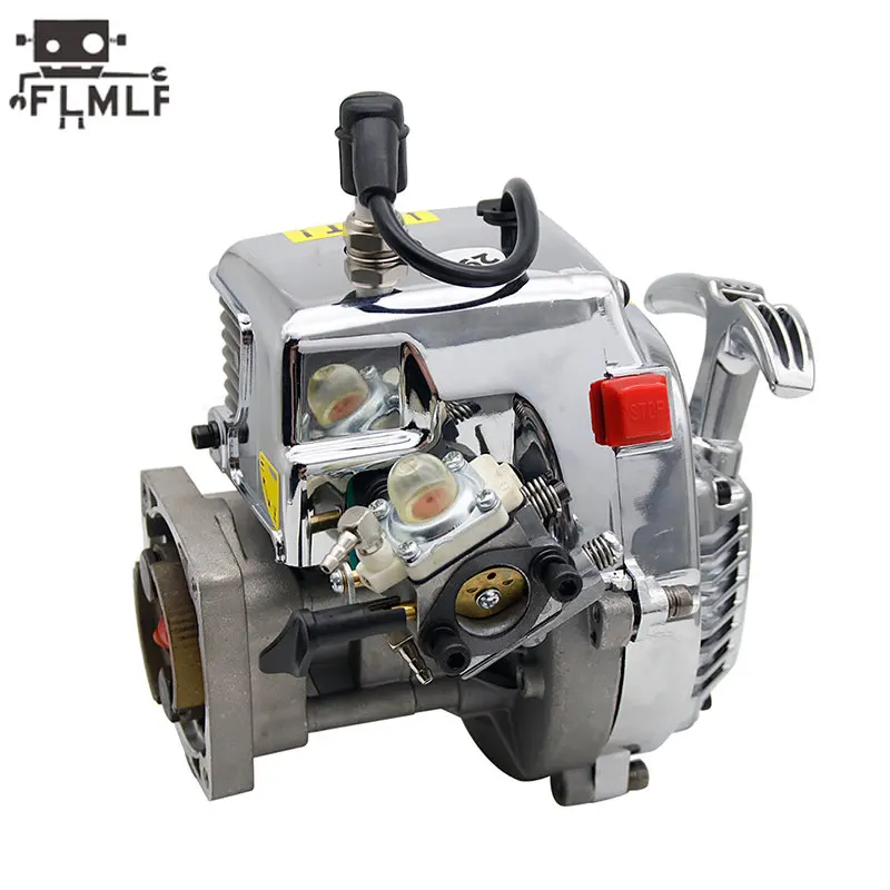 Rc Car Gas Chrome 29CC 4 Bolt Engine for Zenoah CY Engines for 1/5 Hpi Rofun Baha Km Rovan Baja Losi 5ive-T DBXL FG GoPed Redcat