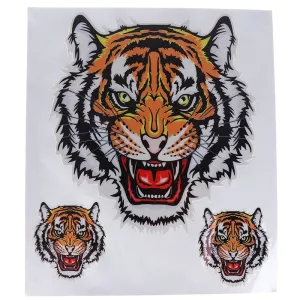 1 Sheet Three Tiger Heads Car Motorcycle Vinyl Decal Auto Styling Stickers