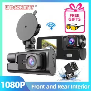 3 Cameras Dash Cam for Cars DVR Portable 1080P Video Recorder WIFI Rear View Camera for Vehicle Car Assecories Free Glasses