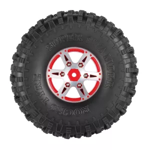 4Pcs AUSTAR AX-5020B 1.9 Inch 1/10 Rock Crawler Tires with Metal Hub for Traxxas Redcat SCX10 AXIAL RC Car
