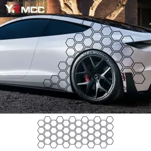 Car Sticker Universal Car Graphics Honeycomb Open Style Vinyl Tape Auto Graphics Tuning Decor Car Body Decal for Audi BMW Ford