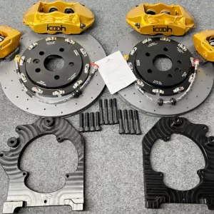 ICOOH GT4 Font Brake Caliper with Ceramics Disc Hand Electronic Handbrake Caliper Rear 10 Pot Brake Kits for Toyota Prius 2013