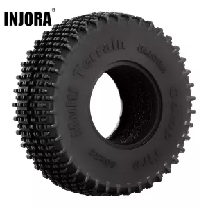 INJORA Comp Pins Multi Terrains 1.0 Wheel Tires 55*20mm for 1/18 1/24 RC Car Axial SCX24 TRX4M AX24 Upgrade (T1013)