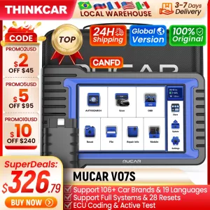 MUCAR VO7/VO7 S Best Professional Car Diagnostic Tools All System Automotive Obd2 Scanner Auto Diagnosis ECU Coding Active Test
