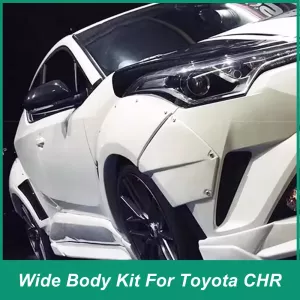 New Side Wide Body Kit Wheel Arch Extension Mudguard For CHR 2015 16 17 18 19 Adjusting Bow Eyebrow Front and Rear Modification