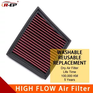 R-EP Car High Flow Performance Air Filter Fits For Ford Fiesta EcoSport Figo KA Transit B-Max Replacement Reusable Washable