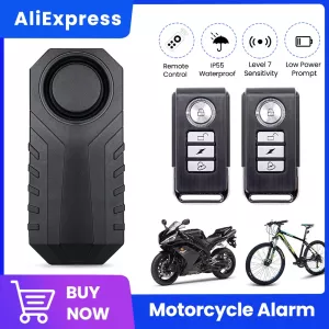 Waterproof Remote Control Bike Motorcycle Electric Car Vehicle Security Anti Lost Remind 113DB Vibration Warning Alarm Sensor